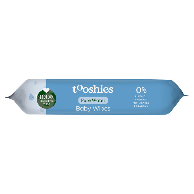 tooshies Eco Wipes Pure Water Baby Wipes 70pk