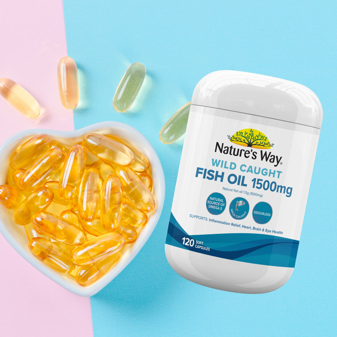 Nature's Way Wild Caught Fish Oil 1500mg 120 Caps