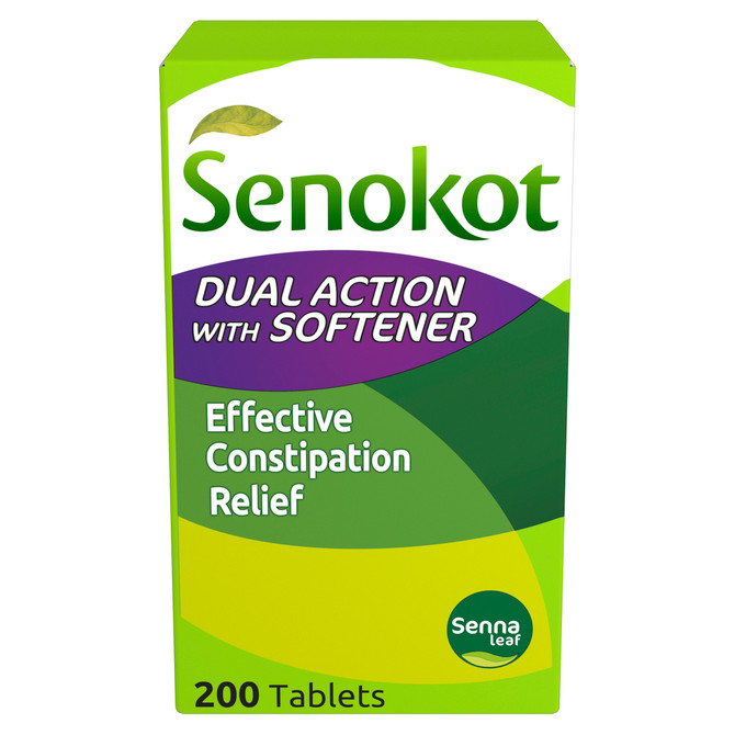 Senokot Dual Action with Softener for Effective Constipation Relief 200 Pack