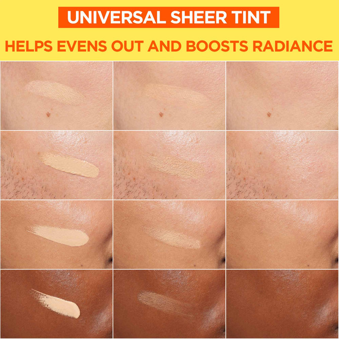 Garnier Vitamin C* Daily Tinted Even Tone Fluid with SPF50+ 40ml, Brightens & protects natural radiance with a tinted finish
