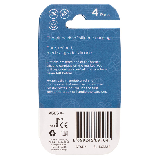 Otifleks Silicone Earplugs-4pk