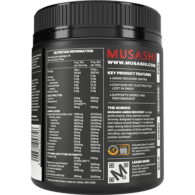 Musashi Amino Recovery Watermelon 350g