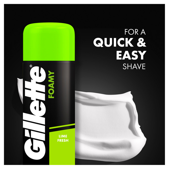 Gillette Shaving Foam Lime Fresh 250g