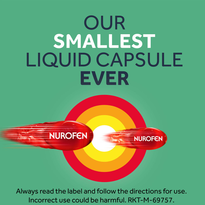 Nurofen Zavance Mini Liquid Capsules Ibuprofen 200mg Pain Relief 64s