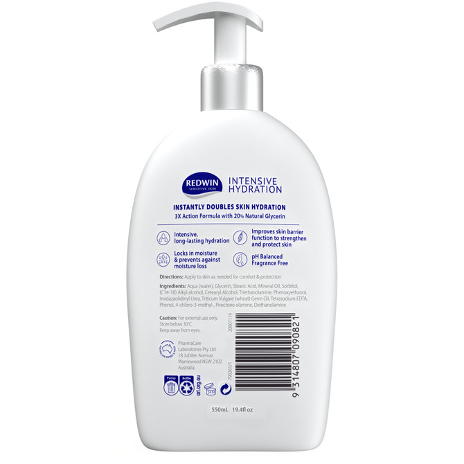 Redwin Sorbolene Intensive Hydration Lotion 550mL