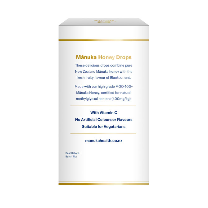 Manuka Health Manuka Honey Lozenge Drops Blackcurrant 15 Pack 65g