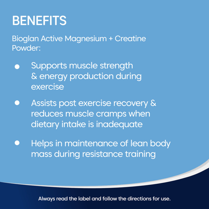 Bioglan Active Magnesium + Creatine Powder 300g 