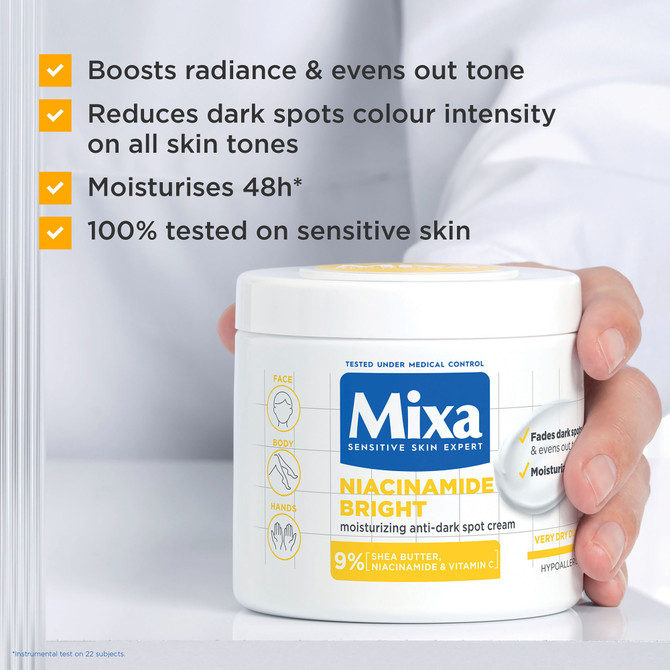 Mixa Niacinamide Bright Moisturising Anti-Dark Spot Cream 400ml