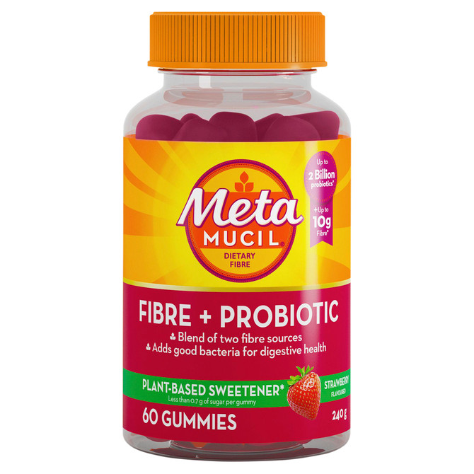 Metamucil Fibre + Probiotic Gummies 60 count for Gut Health