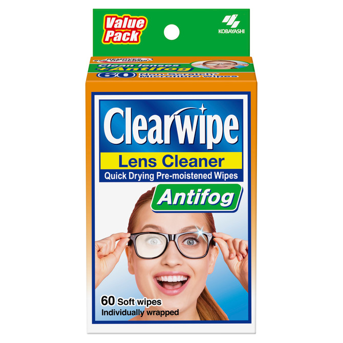 Clearwipe Antifog Lens Cleaner 60 Wipes