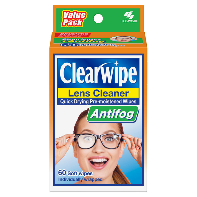 Clearwipe Antifog Lens Cleaner 60 Wipes