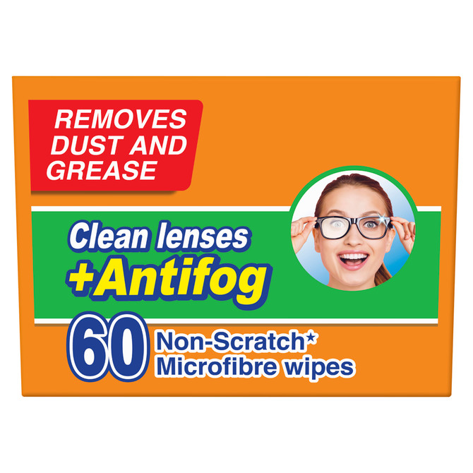 Clearwipe Antifog Lens Cleaner 60 Wipes