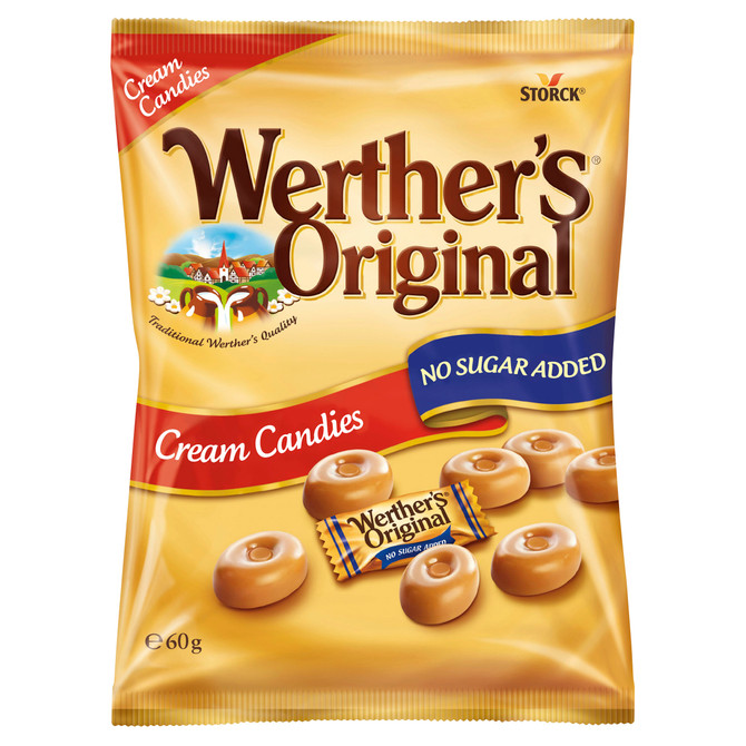 Werther's Original Caramel Cream Candies No Sugar Added 60g