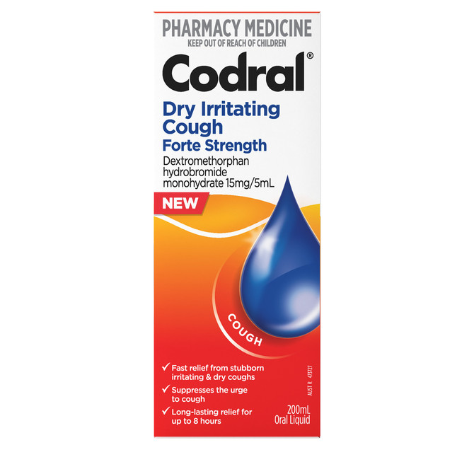 Codral Dry Irritating Cough Forte Strength 200mL