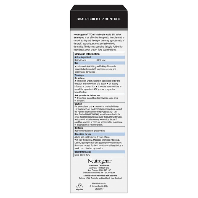 Neutrogena Tgel Salicylic Acid Shampoo 200mL