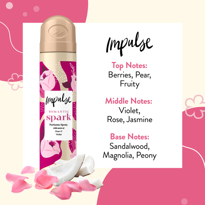 Impulse Body Spray Romantic Spark 75ml