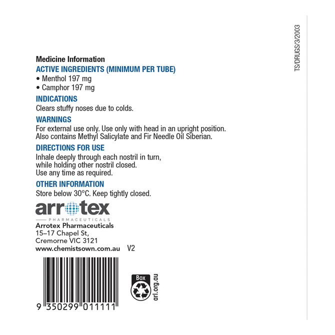 Chemists' Own Inhaler