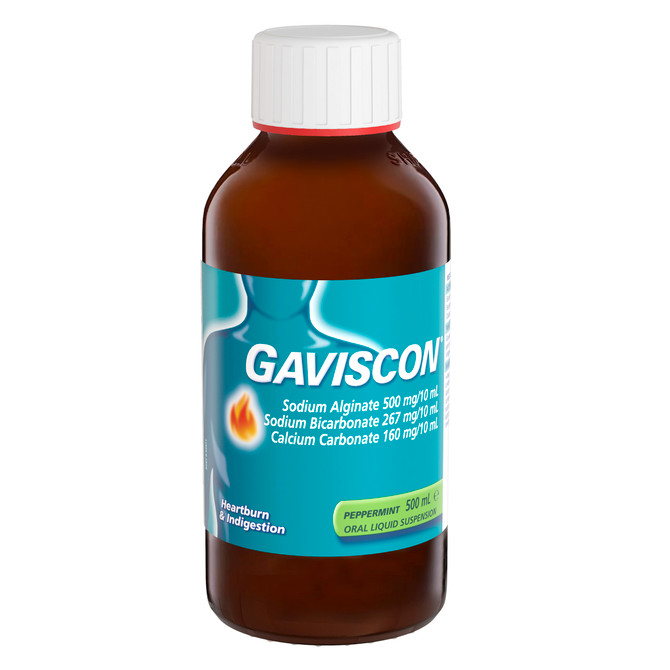 Gaviscon Core Peppermint Liquid Heartburn & Indigestion Relief 500ml