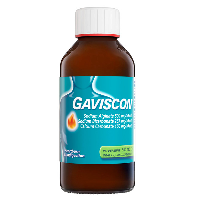 Gaviscon Core Peppermint Liquid Heartburn & Indigestion Relief 500ml