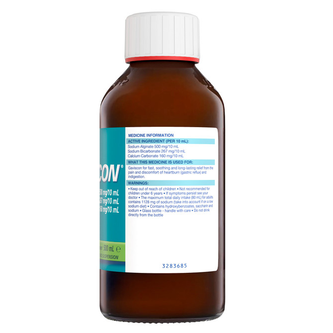 Gaviscon Core Peppermint Liquid Heartburn & Indigestion Relief 500ml