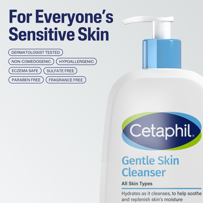 Cetaphil Gentle Skin Cleanser 473mL, For Face & Body Care