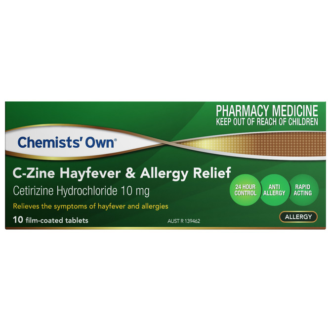 Chemists' Own C-Zine Hayfever & Allergy Relief Tablets 10mg 10           