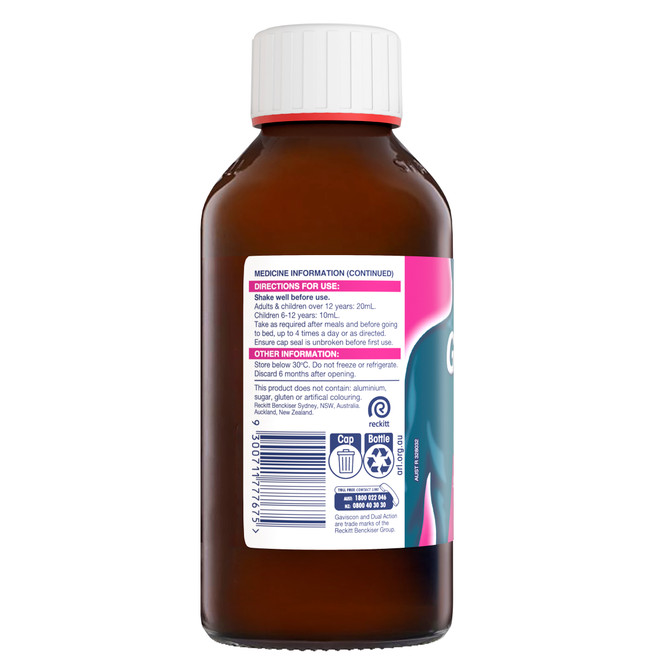 Gaviscon Dual Action Liquid Mixed Berry 500ml