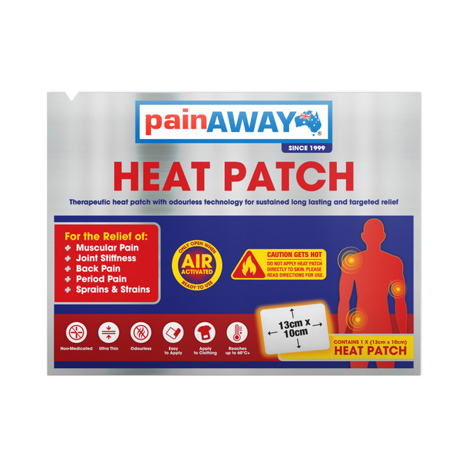 Pain Away Heat Patches Reg x 8 Pack