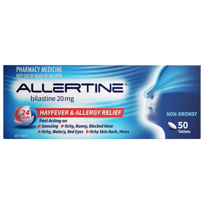 Allertine Bilastine 20mg - 50 Blister Tablets