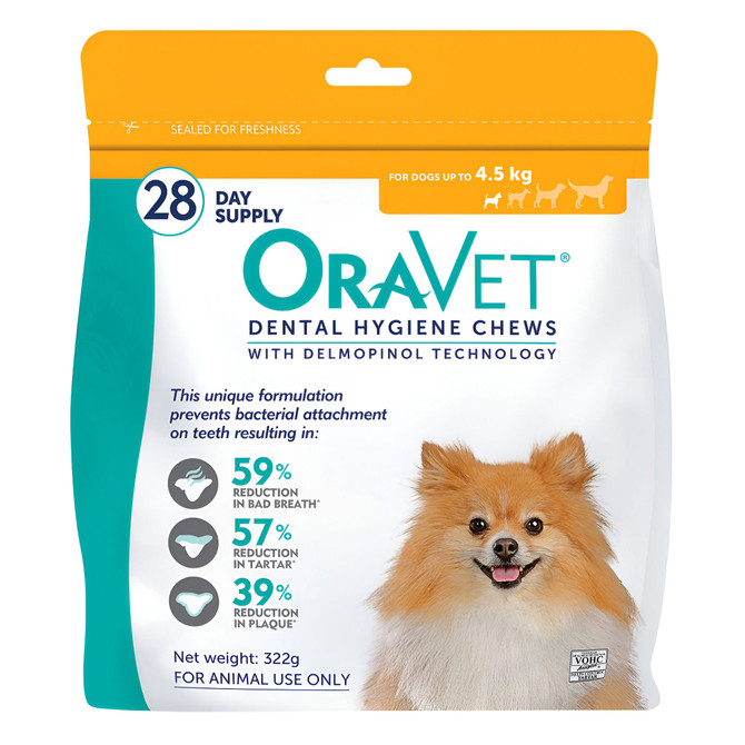 OraVet® Daily Dental Hygiene Chews 4.5kg 28 Pack