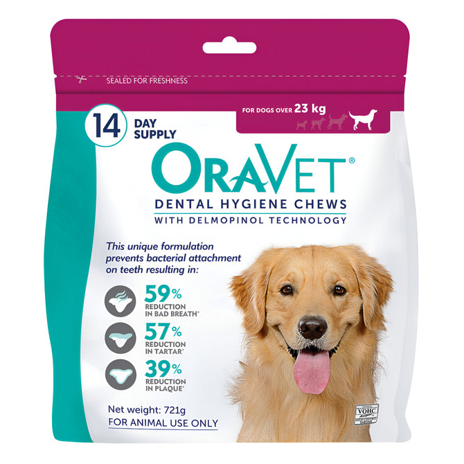 OraVet® Daily Dental Hygiene Chews 23kg+ 14 Pack