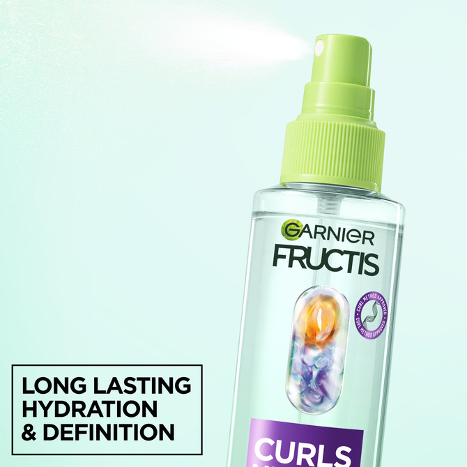 Garnier Fructis Curls Method Hydration Refreshing Spray, Revives curl bounce, 48H Hydration & Definition