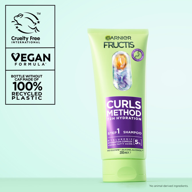 Garnier Fructis Curls Method Shampoo, Intensely hydrates and gently cleanses all curl types