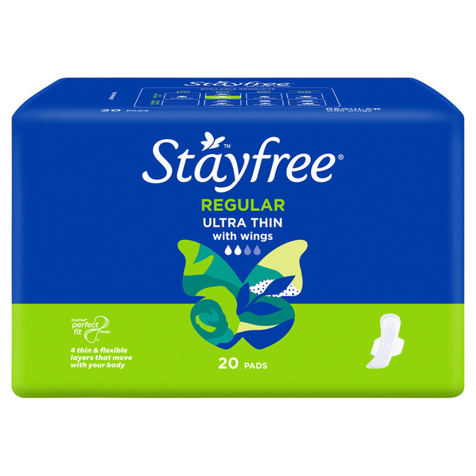 Stayfree Ultra Thin Regular Pads With Wings 20 Pack