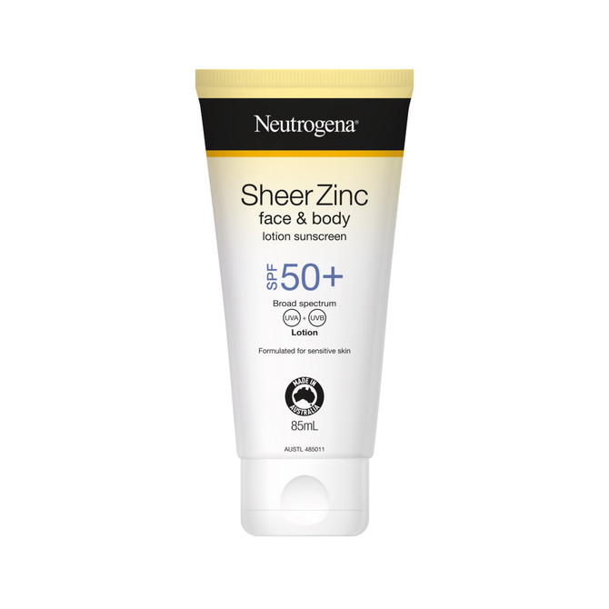 Neutrogena Sheer Zinc Face & Body Lotion Sunscreen SPF50 85ml