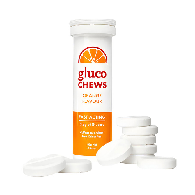 Glucology Fast Acting Glucochews Orange 10 Tablets