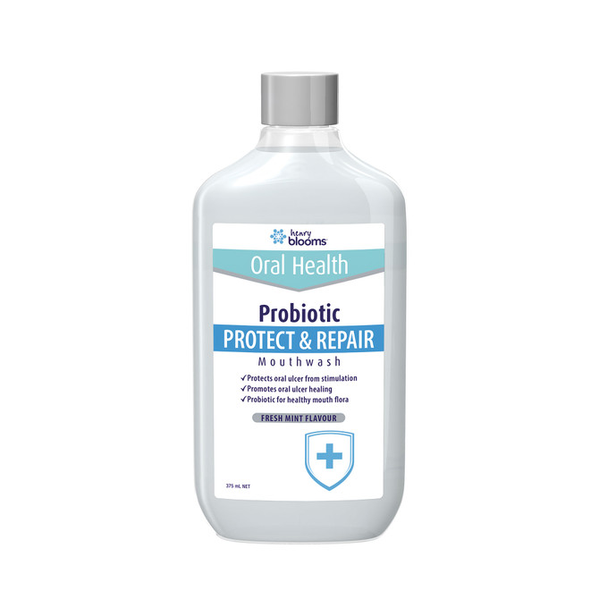 Henry Blooms Probiotics Mouthwash Protect & Repair 375ml