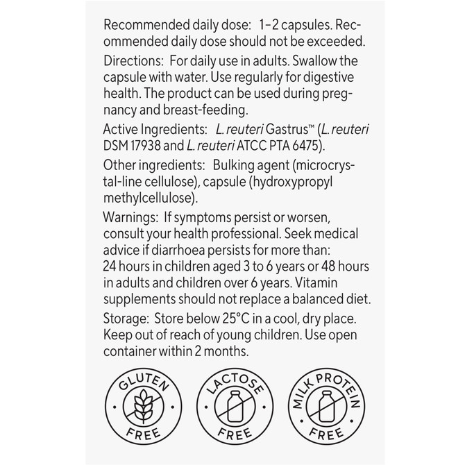 BioGaia Gastrus Pure Capsules 30 Pack