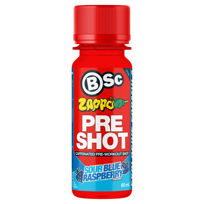 BSc Pre-Workout Shot 60ml Zappo Sour Blue Raspberry