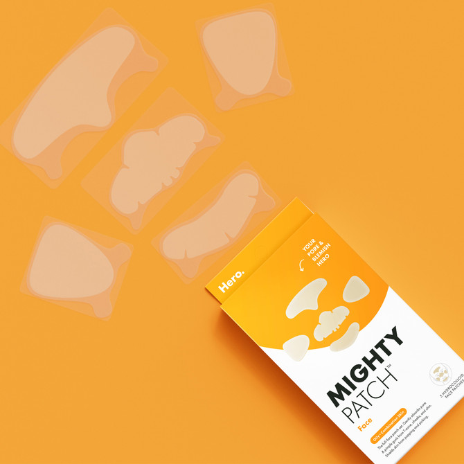Hero Mighty Patch Face Pimple Patches | Nose Chin Cheeks Forehead | 5 pack