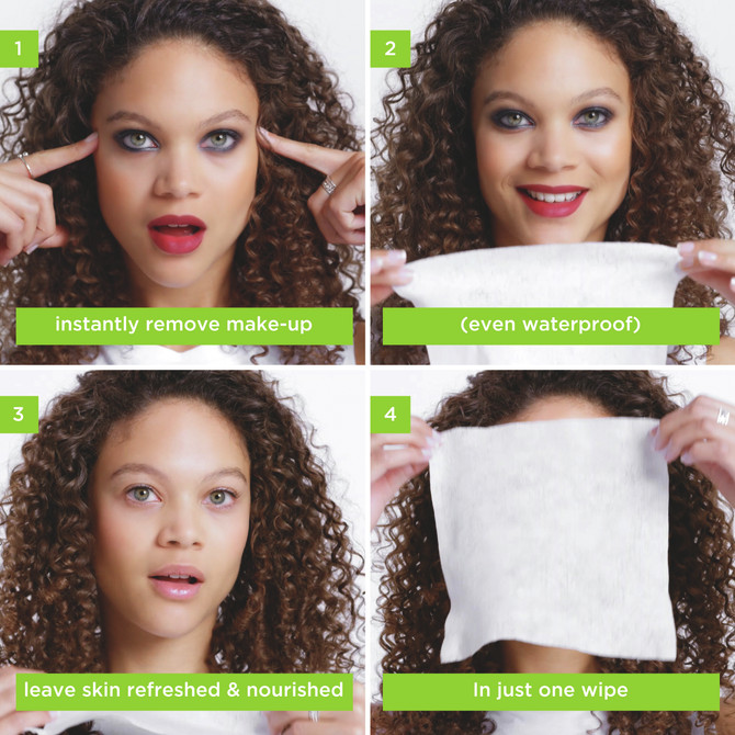 Simple Kind to Skin Biodegradable Cleansing Wipes with vitamin B5, vitamin E and pro amino acids to instantly cleanse and remove waterproof make-up 25 pc