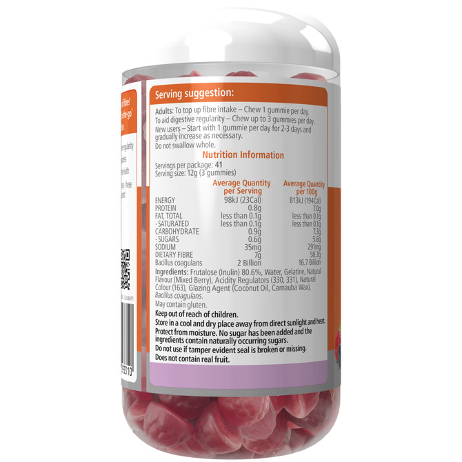 Nature's Way Vita Gummies Fibre + Probiotics 125 Pack