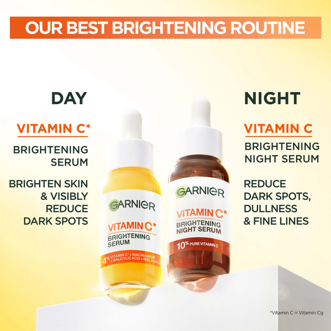 Garnier Vitamin C Brightening Serum with Melasyl 30mL, Advanced Dark Spot Treatment