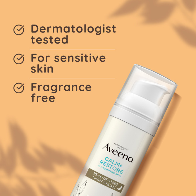Aveeno Face Calm + Restore Sensitive Skin Re-hydrating Night Cream