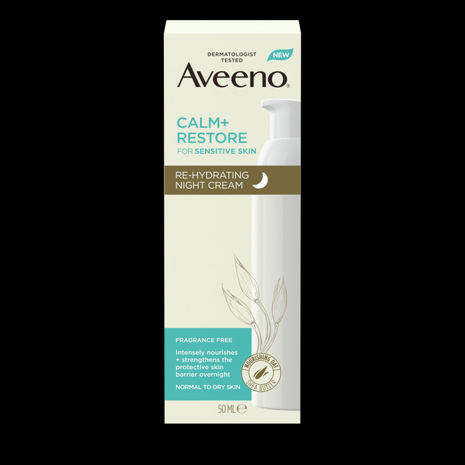 Aveeno Face Calm + Restore Sensitive Skin Re-hydrating Night Cream