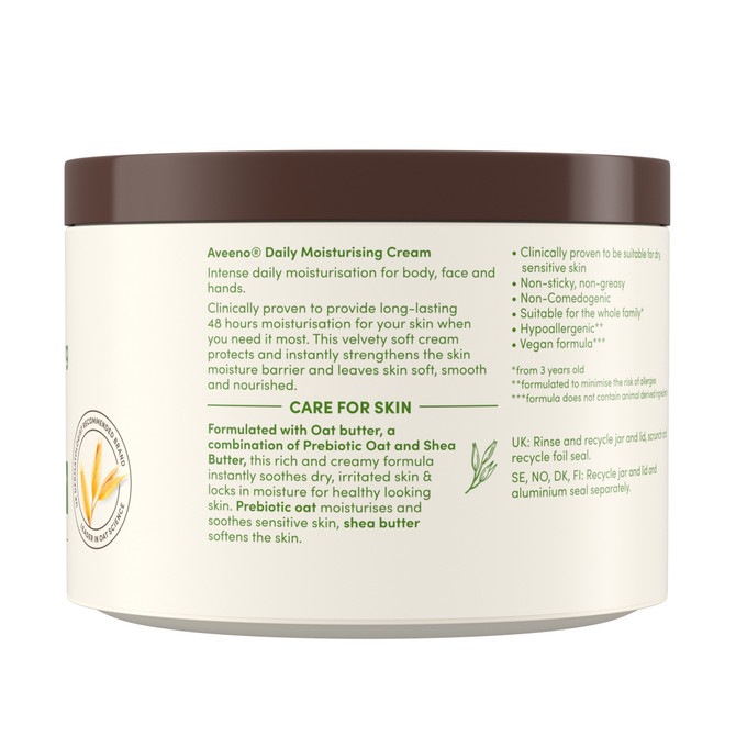 Aveeno Daily Moisturising Sensitive Skin Cream 400 ml