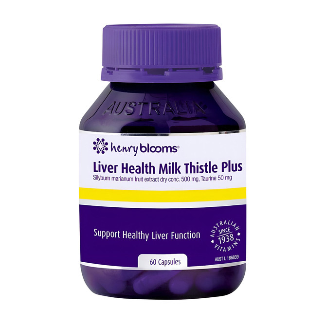 Henry Blooms Liver Health Milk Thistle Plus 60 Vege Capsules