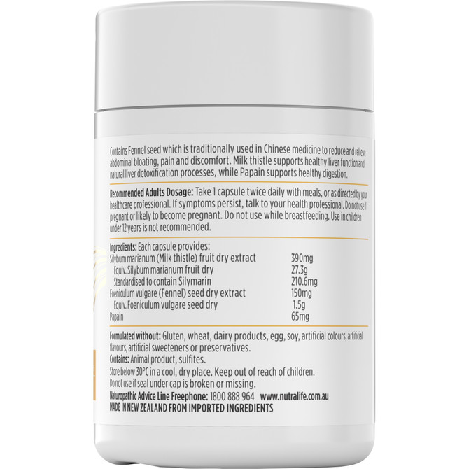 Nutra-Life Debloat & Detox 60 Capsules