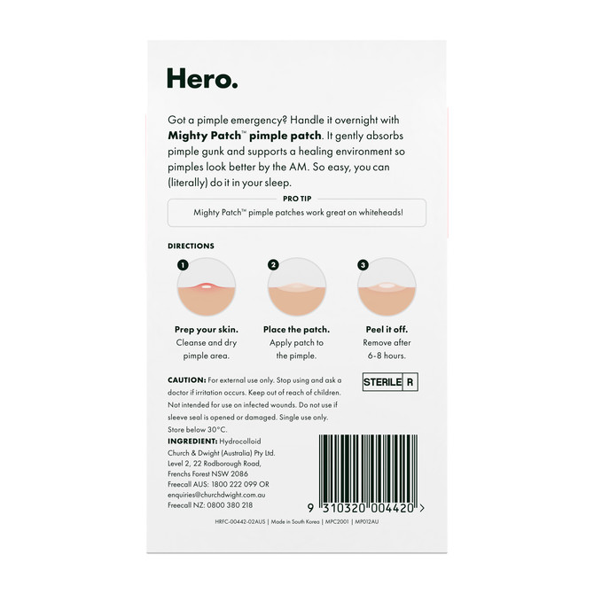 Hero Mighty Patch Original Pimple Patches | For Night Time | 24 pack