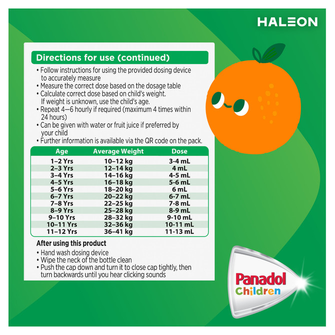 Panadol Children 1-5 Years Tutti Frutti 200mL